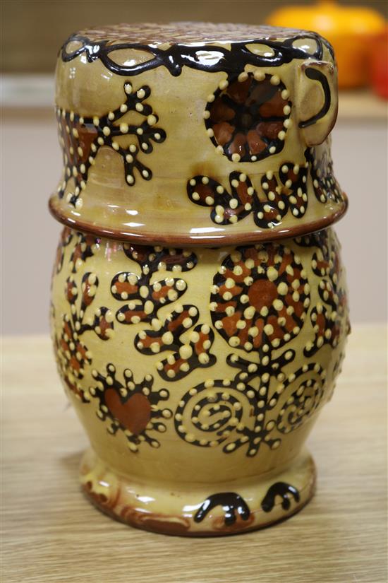 A group of Mary Wondrausch (1923-2016) slipware, including a charger, 36cm